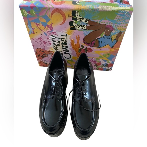 Jeffrey Campbell Glossy Black Platform Derbys - Picture 8 of 11